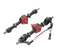 XAQRYQO Essieu de Voiture RC pour MN D90 FJ45 pour MN99s D91 D96 pour MN82 pour MN78 Pièces De pour Voiture Télécommandée 1/12 : Ensemble D'essieux Avant Et Arrière en Métal(Black,Front and Rear)