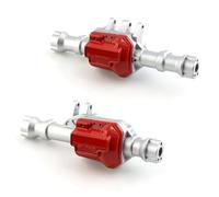 XAQRYQO Essieu de Voiture RC pour Traxxas pour TRX4 Voiture À Chenilles RC 1/10, 2 Pièces, Carters D'essieu Avant Et Arrière en Métal avec Cache Différentiel, De Mise Niveau(Silver)