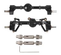 XAQRYQO Essieu de Voiture RC pour WPL C14 C24 C24-1 C34 C44 B14 B24 2 Pièces Essieu Portail Avant Et Arrière avec Arbre De Transmission en Métal 1/16 Mise À Niveau Voiture RC