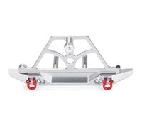 XAQRYQO Pare-Chocs RC pour Axial pour SCX10 I III pour Wrangler pour Gladiator Pièces De Modèle Voiture Radiocommandée 1/10, Pare-Chocs Arrière avec Support Roue Secours(Silver)