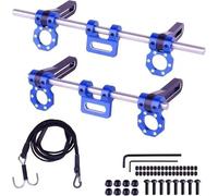 XAQRYQO Pare-Chocs RC pour Axial pour SCX10 pour TRX4 6 Gen7 Gen8 pour Element pour Enduro 1/10 Crawler Pare-Chocs Avant Arrière avec Anneau en D De Guide-câble Modulaire(Blue)