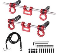 XAQRYQO Pare-Chocs RC pour Axial pour SCX10 pour TRX4 6 Gen7 Gen8 pour Element pour Enduro 1/10 Crawler Pare-Chocs Avant Arrière avec Anneau en D De Guide-câble Modulaire(Red)