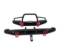 XAQRYQO Pare-Chocs RC pour TRAXXAS pour TRX-4 pour Axial pour SCX10 pour SCX10-II 90046 90047 1:10 RC Crawler Car Pare-Chocs Avant Arrière en Métal avec Lumière(Front and Rear)