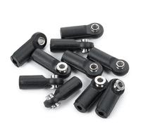 XAQRYQO Pièces RC pour 1/10 RC Crawler Car Parts M4 Noir Plastique Direction Lien Pivot Biellette Extrémité Largeur Boules Joint Tête Modification Accessoires De Voiture(Size 4)