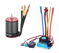 XAQRYQO Pièces RC pour 1/8 1/10 rc Cars Drift pour Racing Off-Road pour Monster Truck 3650 Moteur Brushless 3600KV 4500KV 5200KV Et 120A ESC Pièces De Voiture RC Accessoires(4500KV)