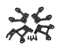 XAQRYQO Pièces RC pour Axial pour SCX10 II 90046 90047 1/10 Amortisseurs Avant Et Arrière Métal Tours Montage Cerceaux RC Crawler Pièces De Mise À Niveau Accessoires De Remise en État(Black)