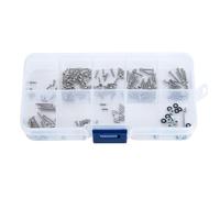XAQRYQO Pièces RC pour Axial pour SCX24 90081 1/24 Vis en Métal Écrou Coffret RC Télécommande Crawler Voiture Camion Pièces De Mise À Niveau Accessoires De Remplacement 186 Pièces