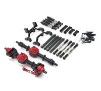 XAQRYQO Pièces RC pour MN98 99S pour MN D90 D91 D96 1/12 rc Cars Parts Upgrade Ensemble D'essieu Avant Et Arrière Kit De Support D'amortisseur De Biellette De Direction Modification(Black)