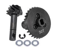 XAQRYQO Pièces RC pour SCX10 II 90046 90047 pour Axial AR44 pour Fimonda Pièces De Mise À Niveau De L'ensemble D'engrenages Coniques en Acier Trempé 24T/27T/30T/33T(8T 30T)
