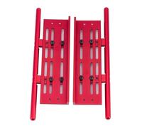 XAQRYQO Pièces RC pour SCX10 II 90046 pour Wrangler pour TRX4 TF2 1/8 1/10 pour Rock Sliders Pédale Réglable Marchepied Latéral RC Crawler Mise À Niveau Pièce Décoration(Red)