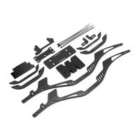 XAQRYQO Pièces RC pour SCX10 II pour Element pour Enduro pour Comp 1/10 Kit De Châssis pour LCG en Fibre De Carbone Cheater Rigs Frame avec Delrin Skid rc Cars Crawler Builds Parts