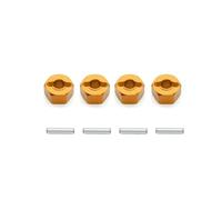 XAQRYQO Pièces RC pour Traxxas 1/10 pour Slash 4x4 pour MJX H16 16207 16208 16209 16210 1/16 Support D'adaptateur Moyeu Hexagonal Roue 12mm D'épaisseur 7mm Pièces Mise Niveau Voiture RC(Yellow)