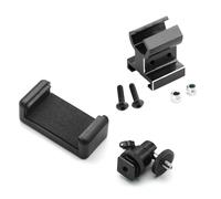 XAQRYQO Pièces RC pour Traxxas pour Trx4 Trx6 pour E-Revo pour Slash pour Rustler pour T-Maxx pour E-Maxx pour TQi Support Téléphone Émetteur Métal Pièces Mise À Niveau pour Voiture RC(Black)