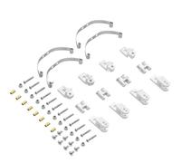 XAQRYQO Pièces RC pour WPL B1 B14 B-14 B16 B24 B-24 C14 C-14 C24 C-24 B16 4x4 6x6 1/16 Militaire Camion Métal Acier Ressort À Lames Suspension Ensemble Mise Niveau Pièces De Voiture RC(Silver,4WD)