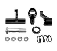 XAQRYQO Pièces RC pour ZD pour Racing pour DBX-07 DBX07 EX07 1/7 Kit D'accessoires Métal Coupelle Direction Ensemble Direction Support Moteur Remplacement Pièces Voiture RC(Black,Steering Assembly)
