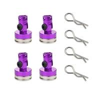 XAQRYQO Pièces Voiture RC pour Axial SCX10 pour Traxxas TRX4 D90 D110 pour HSP pour Drift 1/10 rc Cars Body Posts Magnet Invisible Fix Mount with Clip(Purple)