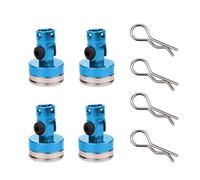 XAQRYQO Pièces Voiture RC pour Axial SCX10 pour Traxxas TRX4 D90 D110 pour HSP pour Drift 1/10 rc Cars Body Posts Magnet Invisible Fix Mount with Clip(Blue)