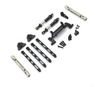 XAQRYQO Pièces Voiture RC pour MN82 pour LC79 pour MN78 1/12 RC Pièces De Voiture en Alliage D'aluminium Axe Portail Avant Et Arrière Modification Kits Bricolage(Black Upgrade Kits A)