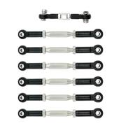 XAQRYQO Pièces Voiture RC pour Traxxas pour Slash 4X4 pour VXL 2WD pour Rustler pour Hoss 1/10 rc Car Parts Tendeurs Métalliques Ensemble De Liaison Biellette Carrossage(Black)