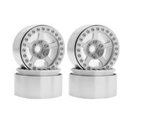 XAQRYQO Pièces Voiture RC pour TRX4 YK4102 pour Axial SCX10 pour RGT EX86190 1/10 RC Crawler Roues Beadlock en Alliage D'aluminium De 1,9 Pouces Jante Colorée À 5 Rayons(Silver)