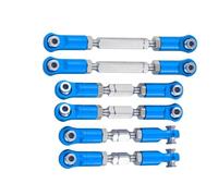 XAQRYQO RC Amortisseur Set pour Arrma pour Mojave 4X4 4S pour BLX pour Desert Truck RTR Ensemble De Biellettes Direction en Alliage D'aluminium pour Voiture Radiocommandée 1/8(Blue)