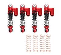 XAQRYQO RC Amortisseur Set pour Axial SCX24 C10 JLU Gladiator 4 Pièces Amortisseur en Métal 32mm D'huile 1/24 RC De Voiture sur Chenilles