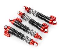 XAQRYQO RC Amortisseur Set pour Defender TRX-4M Pièces De Mise À Niveau 4 62mm Amortisseurs en Métal D'huile 1/18 Voiture RC(Red)