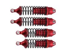 XAQRYQO RC Amortisseur Set pour Traxxas pour Slash 4X4 1/10 RC Voiture Camion Accessoires Pièces en Métal Avant Arrière Gros Alésage Amortisseur Pièces De Mise À Niveau(Red)