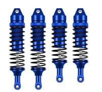 XAQRYQO RC Amortisseur Set pour Traxxas pour Slash 4X4 pour VXL 2WD pour Rustler pour Stampede pour Hoss 1/10 rc Cars 4 Pièces Amortisseurs Avant Et Arrière en Métal(Blue)