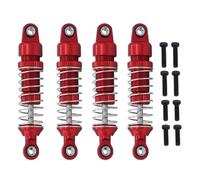 XAQRYQO RC Amortisseur Set pour Traxxas pour TRX-4M pour Defender 1/18 RC Pièces De Mise À Niveau De Voiture sur Chenilles 4 Pièces Amortisseur D'huile en Métal(Red)