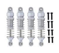 XAQRYQO RC Amortisseur Set pour Traxxas pour TRX-4M pour Defender 1/18 RC Pièces De Mise À Niveau De Voiture sur Chenilles 4 Pièces Amortisseur D'huile en Métal(White)