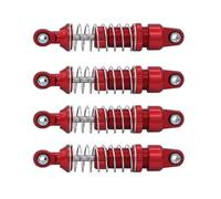 XAQRYQO RC Amortisseur Set pour Traxxas TRX-4M Defender 1/18 RC Pièces De Mise À Niveau Voiture sur Chenilles 4 Amortisseur D'huile en Métal(Red)