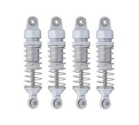XAQRYQO RC Amortisseur Set pour Traxxas TRX4M pour Defender 1/18 RC Pièces De Mise À Niveau De Voiture sur Chenilles 4 Pièces Amortisseur D'huile en Métal(White)
