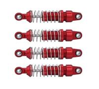 XAQRYQO RC Amortisseur Set pour Traxxas TRX4M pour Defender 1/18 RC Pièces De Mise À Niveau De Voiture sur Chenilles 4 Pièces Amortisseur D'huile en Métal(Red)