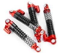 XAQRYQO RC Amortisseur Set pour TRX-4M pour Defender 1/18 RC Pièces De Mise À Niveau De Voiture sur Chenilles 4 Pièces Amortisseur en Métal 62mm Amortisseur Avant Arrière(Red)