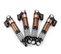 XAQRYQO RC Amortisseur Set pour TRX-4M pour Defender 1/18 RC Pièces De Mise À Niveau De Voiture sur Chenilles 4 Pièces Amortisseur en Métal 62mm Amortisseur Avant Arrière(Brown)