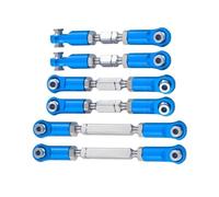 XAQRYQO RC Barre de Direction pour ARRMA pour Mojave 4X4 4S pour Blx 1/8 Rc Crawler Car pour Desert Truck Pièces De Mise À Niveau, Ensemble Biellettes Direction en Alliage D'aluminium(Blue)