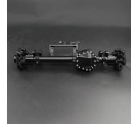 XAQRYQO RC Gear Essieu Avant pour Axial pour RBX10 pour Ryft 1/10 RC Boîtier D'essieu De Voiture Mise À Niveau en Métal Avant Et Arrière Accessoires(Black,Front Axle)