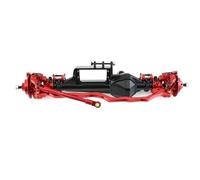 XAQRYQO RC Gear Essieu Avant pour Axial pour RBX10 pour Ryft Metal, Essieu Avant Et Arrière Complet 1/10 RC, Pièces De Mise À Niveau Voiture sur Chenilles, Accessoires(Black Red,Front Axle)