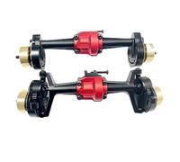 XAQRYQO RC Gear Essieu Avant pour HOBBYPLUS pour CR18P pour Rock pour Trail 1/18 Tout-Terrain RC Chenilles Mises À Niveau Pièces en Aluminium CNC Axe De Portail Avant Et Arrière(Black)