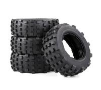 XAQRYQO RC Jante de Roue de Moyeu pour HPI pour ROFUN pour ROVAN pour KM pour Baja 5T 5SC 5FT pour LOSI 1/5 rc Car 4 Pièces Pièce De Camion Peau Pneu Avant Ou Arrière