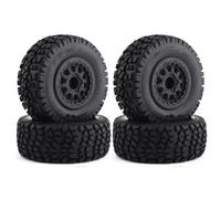 XAQRYQO RC Jante de Roue de Moyeu pour Traxxas pour Slash pour Arrma pour Senton pour HuanQi 727 1/10 rc Car 4pcs 108mm Short Course Truck Tire Wheel 12mm Hex