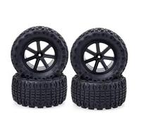 XAQRYQO RC Jante de Roue de Moyeu pour Trxs 1/10 RC Télécommande Truggy 110mm Parcours Court pour Camion du Désert Jante Jeu De Pneus 12mm Moyeu Hexagonal(Black)