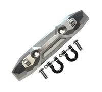 XAQRYQO Rc Pièces D'auto pour Traxxas pour E-revo 2.0 86086-4 4X4 pour VXL pour Monster Truck 1/10 RC Voiture Mise À Niveau Pare-Chocs Arrière en Métal avec Crochet De Remorquage 5335X(Silver)