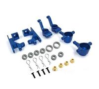 XAQRYQO Rc Pièces D'auto pour Traxxas pour Slash 4x4 1/10 RC Voiture Blocs De Direction Gauche Droite Partie 6837X Moyeux C 6832X Supports D'essieu roulettes 1952X(Blue)