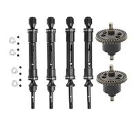 XAQRYQO Rc Pièces D'auto pour Traxxas pour Slash 4x4 pour Huanqi Ensemble Différentiel De Mise À Niveau Véhicule Tout-Terrain Usage Court Arbre Transmission(Front and Rear)