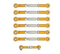 XAQRYQO Rc Pièces D'auto pour Traxxas pour Slash 4X4 pour VXL 2WD pour Rustler pour Hoss 1/10 rc Car Parts Tendeurs Métalliques Ensemble De Liaison Biellette Carrossage(Yellow)