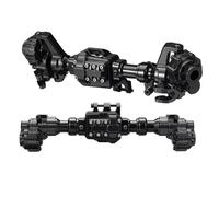XAQRYQO Rc Pièces D'auto pour Traxxas pour TRX-4 pour Defender pour Bronco G500 1/10 RC Pièces De Mise À Niveau sur Chenilles Boîtier D'essieu Portail en Aluminium(Black)