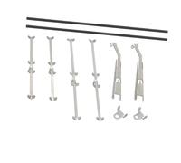 XAQRYQO Rc Pièces D'auto pour Traxxas TRX4 pour Bronco 92076-4 pour Rgt pour Yikong 1/10 Simulation pour Voiture d'escalade Essuie-Glaces en Métal Pièces De Mise À Niveau(Silver)