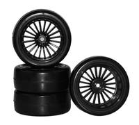 XAQRYQO RC Pneu De Voiture pour HSP pour HPI pour Sprint 2 Drift RS4 sur Route 4WD 4 Pièces/2 Pièces Pneus RC en Caoutchouc De 26mm Et Jantes Roue pour Pneu 1:10ème(4pcs)
